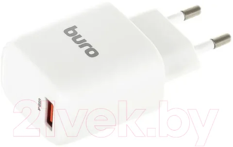 Адаптер питания сетевой Buro BUWG1 18W 3A (QC) USB-A / BUWG18P100WH (белый)