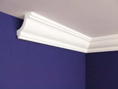 Плинтус потолочный SOLID C30/45 из эксрудированного пенополистирола (41x41x2000мм, белый) — фото 2