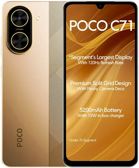 Смартфон POCO C71 4GB/128GB (золотой)