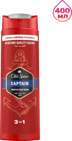 Шампунь-гель для душа Old Spice Captain (400мл) — фото 8