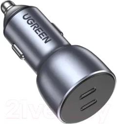 Адаптер питания автомобильный Ugreen CD213 / 70594 (серый) — фото 3