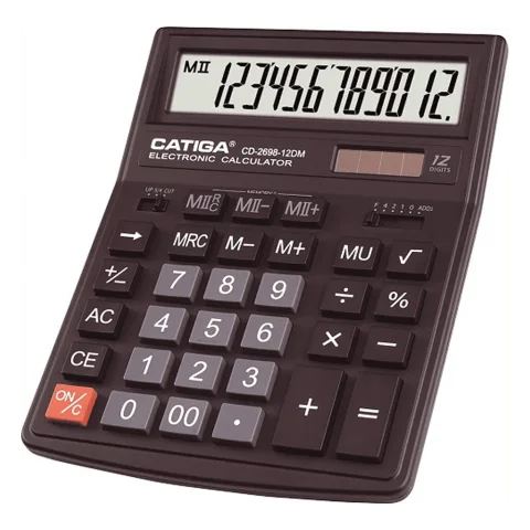 Калькулятор Catiga CD-2698-12DM (черный)