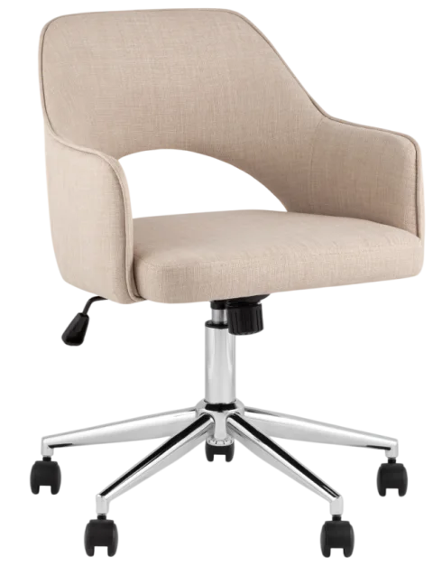 Кресло офисное Stool Group Кларк / Clarkson Linen Beige (рогожка, бежевый)