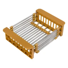 Мойка кухонная Basic CL DS Decor 50x50 (золото, коландер, дозатор) — фото 5