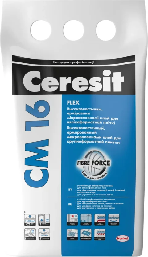 Клей для плитки Ceresit CM 16 Flex (5кг)