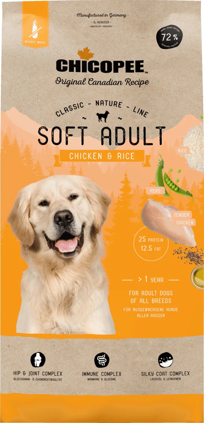 Сухой корм для собак Chicopee CNL Soft Adult курица с рисом (15кг)