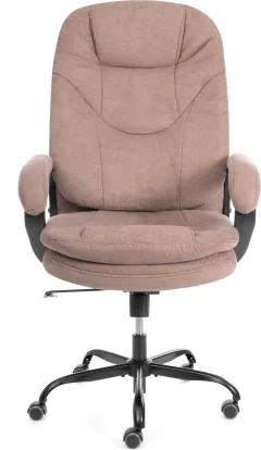Кресло офисное Tetchair Comfort Lux (22) metalBL (ткань, светло-коричневый, KUB 03) — фото 6