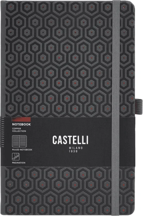 Записная книжка CASTELLI Copper Honeycomb / 0QO4LC-009 (96л, серый/медный)