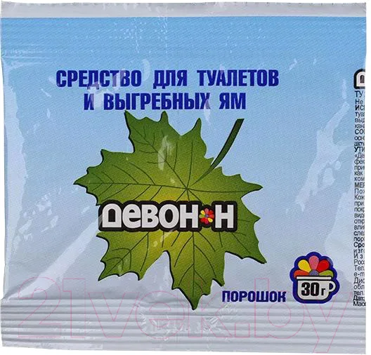 Биоактиватор Девон Порошок для выгребных ям, септиков и биотуалетов (30г)