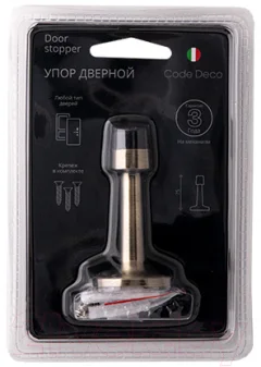 Ограничитель дверной Code Deco DS-0018-AB (бронза) — фото 3