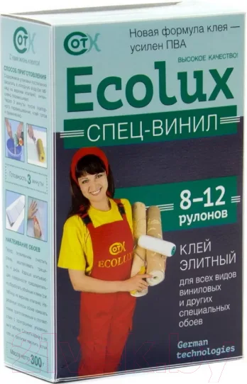 Клей для обоев Ecolux Спец-винил (300г)