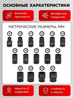 Набор головок слесарных Everforce EF-4179-5MPB (65462) — фото 4