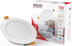 Точечный светильник Gauss Elementary Downlight 5W 430lm 4000K 170-260V IP20 / 9100420205 (белый) — фото 3