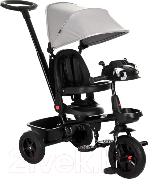Трехколесный велосипед с ручкой Pituso Elite / JY-T07B (серый)