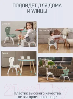Набор стульев детских Kidwick Emily / KW679729 (белый/серый) — фото 6