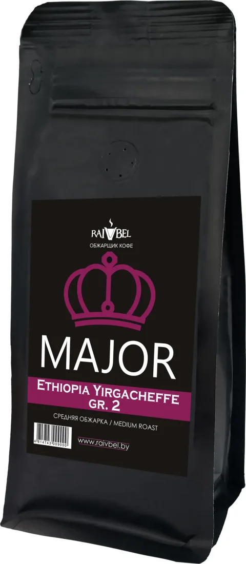 Кофе в зернах Major Ethiopia Yirgacheffe GR.2 (250г)