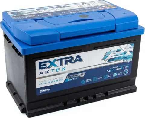 Автомобильный аккумулятор АкТех Extra Premium 680A R+ / ATEXP743Rn (74 А/ч)