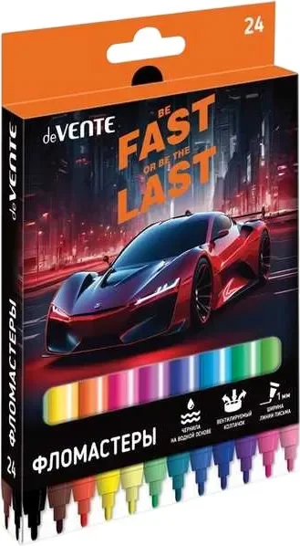 Фломастеры deVente Fast Or Last / 5083532 (24цв)