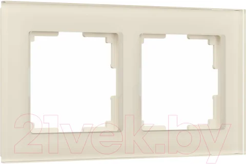 Рамка для выключателей и розеток Werkel Favorit W0021141 (молочный/стекло)