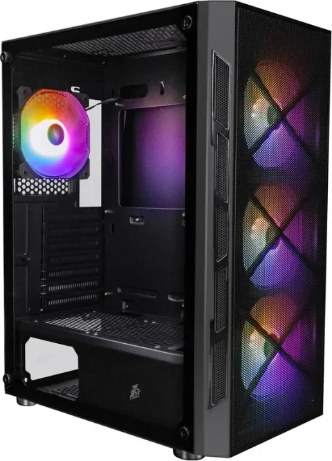 Корпус для компьютера 1stPlayer Firebase XP / XP-BK-4F1 (черный)