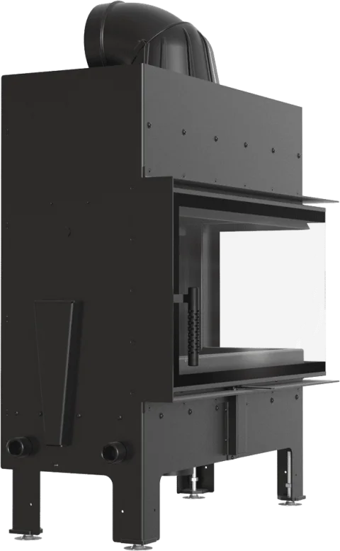 Каминная топка Kratki Floki L 12кВт 200 правая (черный thermotic)