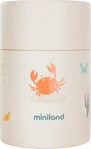 Термос для еды Miniland Food Thermy Ocean Crabsy / 89642 (600мл, бежевый/крабы)