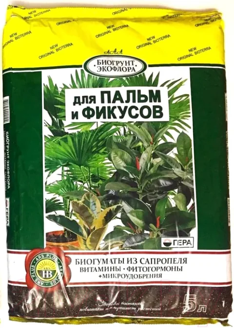 Грунт для растений Гера БиоГрунт для пальм и фикусов (5л)