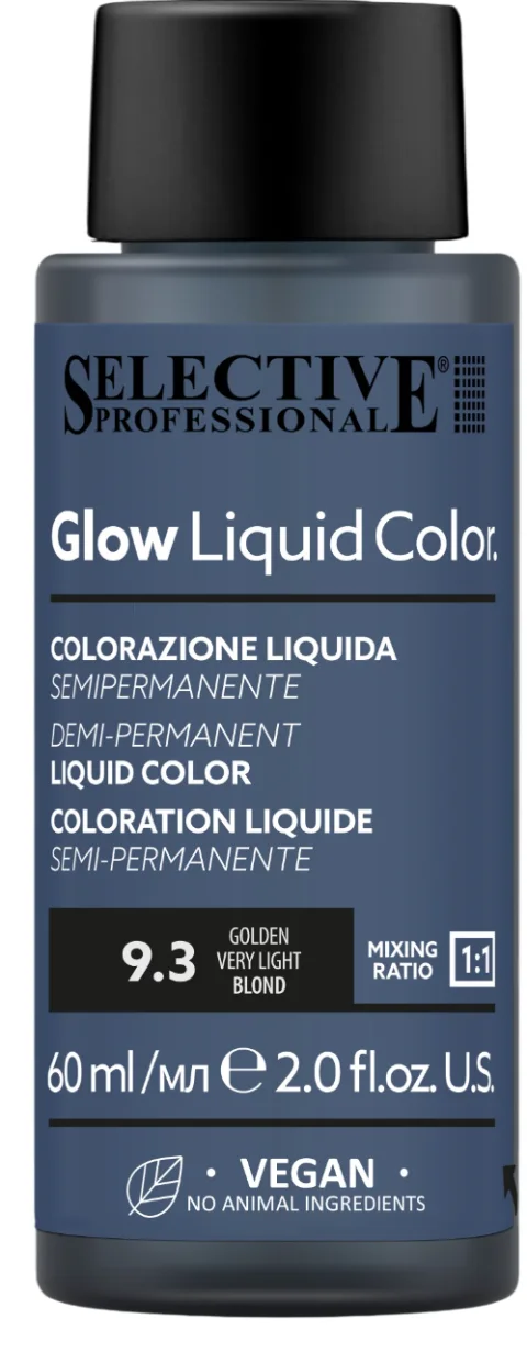 Тонирующий концентрат для волос Selective Professional Glow Liquid Colors 9.3 (60мл)