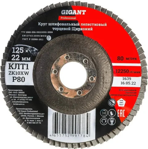 Шлифовальный круг Gigant GNT-P80