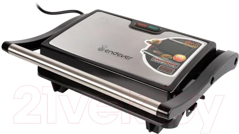 Электрогриль Endever Grillmaster 114 (серебристый)