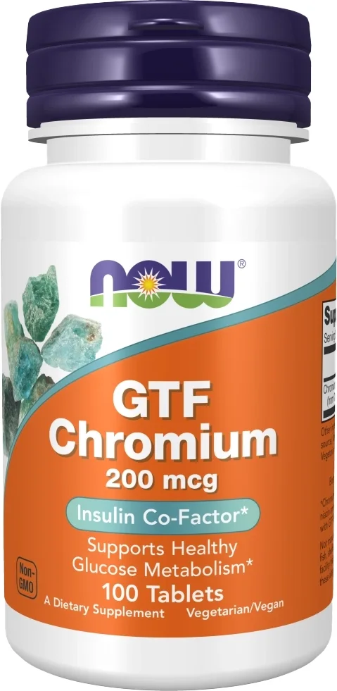 Минерал NOW Gtf Chromium 200mcg (100 таблеток)
