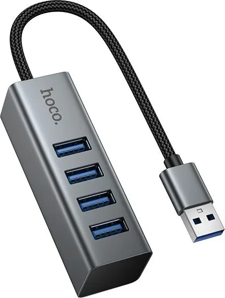 USB-хаб Hoco HB1B (металлик)