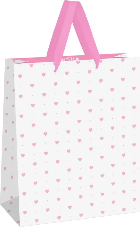 Пакет подарочный Meshu Hearts pattern / MS_66245