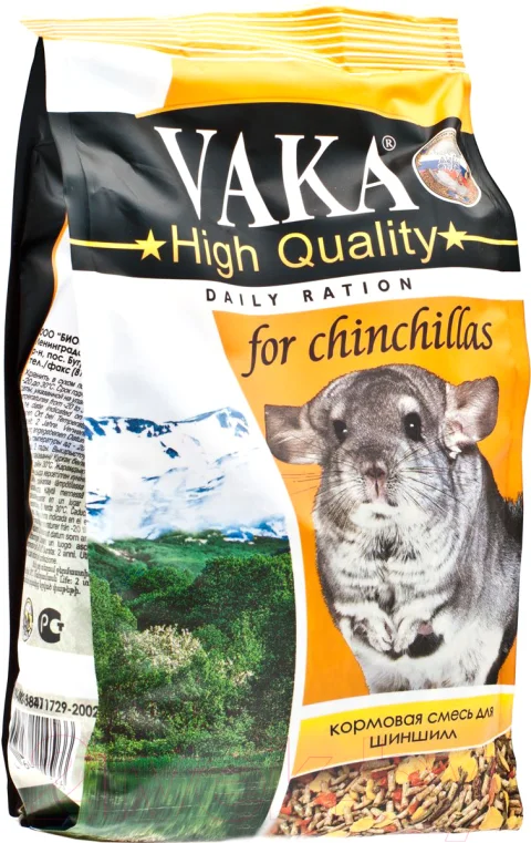 Корм для грызунов ВАКА High Quality для шиншилл (500г)