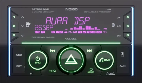 Бездисковая автомагнитола AURA Indigo 847DSP MkII