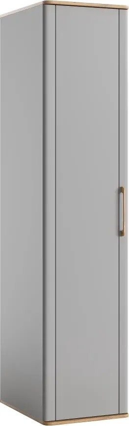 Шкаф-пенал MODULA Карпин INV01HP-1D-502/621/2204(05) (дуб натюрель/серый)