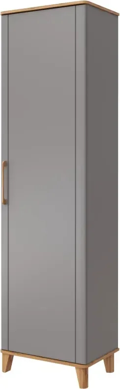 Шкаф MODULA Карпин INV01HP-1D-618/425/2205(05) (дуб натюрель/серый)