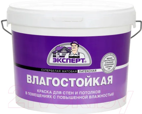 Краска Эксперт Влагостойкая Внутренние работы (14кг, супербелый)