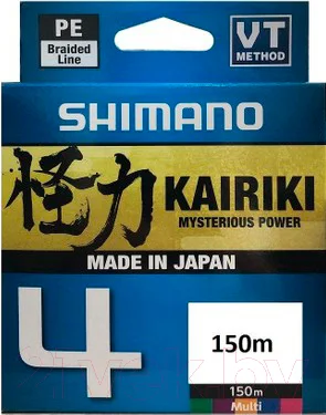 Леска плетеная Shimano Kairiki 4 PE 0.230мм / LDM54TE3023015M (150м, разноцветный)