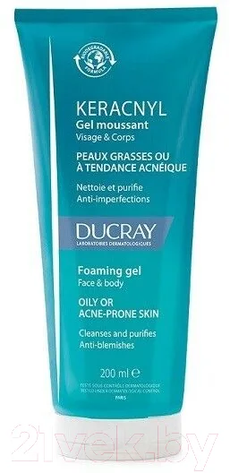 Гель для умывания Ducray Keracnyl Очищающий (200мл)