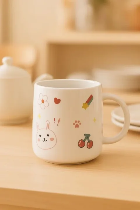 Кружка ILikeGift Kid hare YX-537B-05 (white)