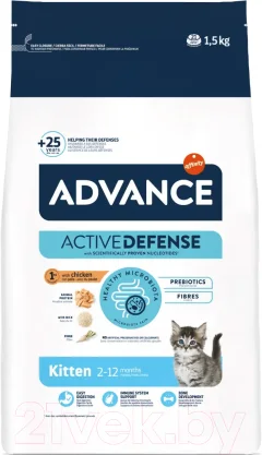Сухой корм для кошек Advance Kitten с курицей и рисом (1.5кг) — фото 1