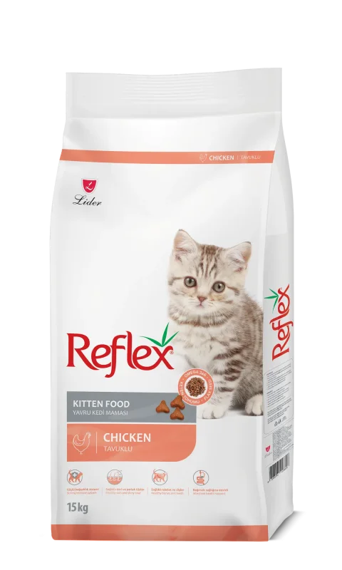 Сухой корм для кошек REFLEX Kitten с курицей (15кг)