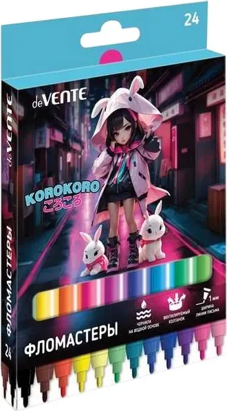 Фломастеры deVente Korokoro / 5083530 (24цв)