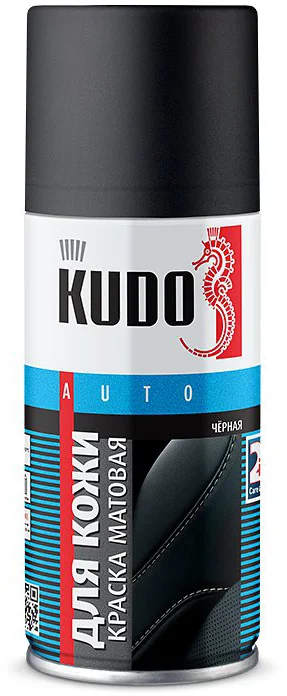 Краска автомобильная Kudo Для кожи / KU-5271M (210мл, черный матовый)