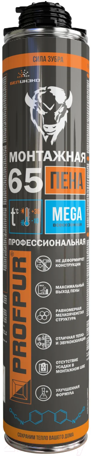 Пена монтажная Profpur Mega (870мл)
