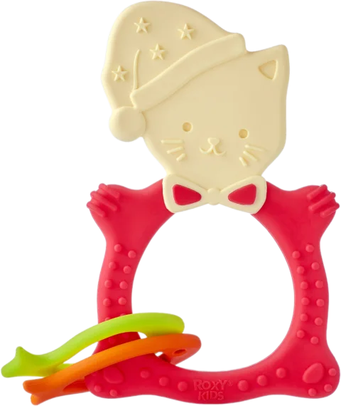 Прорезыватель для зубов ROXY-KIDS Meow Teether / RMT-004 (коралловый)