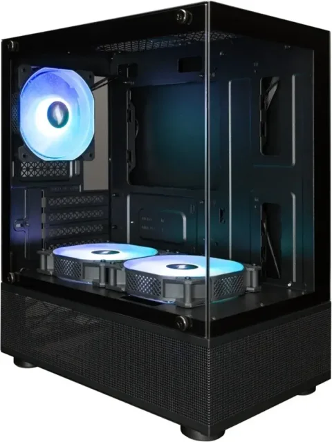 Корпус для компьютера 1stPlayer Miku Mi2a ARGB / Mi2-A-BK-2FC7R-1FC7 (черный)