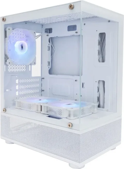 Корпус для компьютера 1stPlayer MIKU Mi2-A ARGB / Mi2-A-WH-2FC7R-W-1FC7-W (белый, без БП)