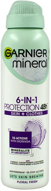 Антиперспирант-спрей Garnier Mineral 6 в 1 (150мл)
